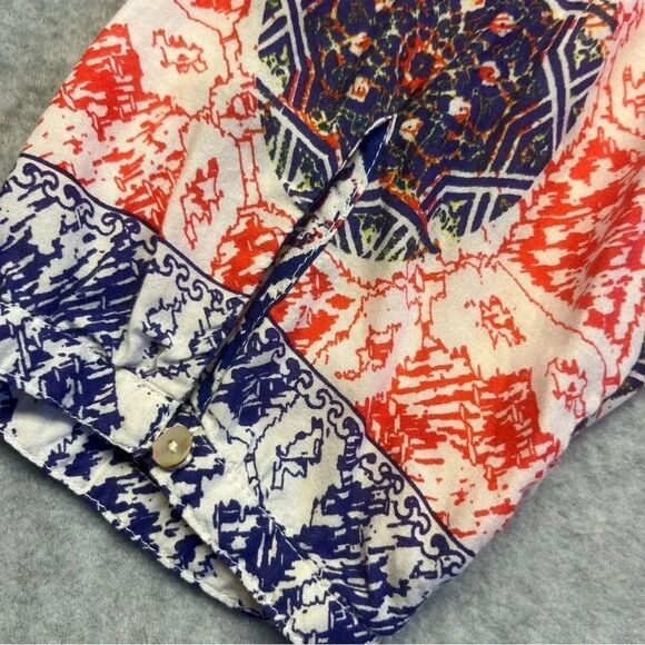 Beach Lunch Lounge Women’s Tunic Boho Ultralight Multi Blue Red size 2X - Picture 9 of 9